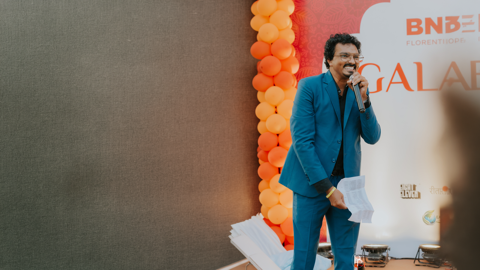 Joseph John hosting a corporate gala